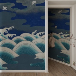 Fototapet, Waves of Happiness, Blue, Rebel Walls - Img 7