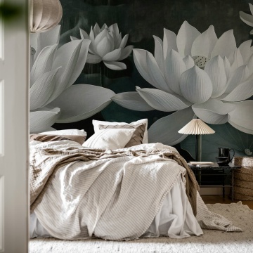 Fototapet, White Lotus, Night, Rebel Walls - Img 3
