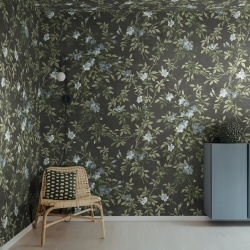 Fototapet, Wildflower Vista, Black, Rebel Walls