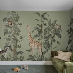 Fototapet, Wildlife Stroll, Green, Rebel Walls - Img 3