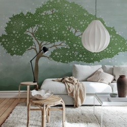 Fototapet, Windy Tree, Green, Rebel Walls