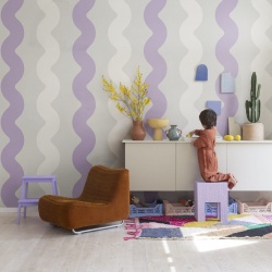 Fototapet, Wobbly, Lilac, Rebel Walls - Img 1