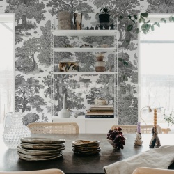 Fototapet, Woodland Toile, Gray, Rebel Walls - Img 3