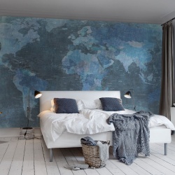 Fototapet, World Map, Blue, Rebel Walls