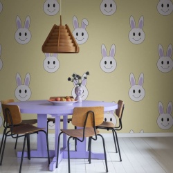 Fototapet, Year of the Rabbit Smiley, Saffron, Rebel Walls