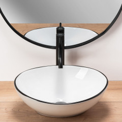 Lavoar alb/negru pe blat Rea Sofia Black Edge 41 cm - Img 6