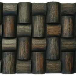 Panou decorativ 3D, Tec, Rumah Gadang, 9 placi 60x20 cm, 1 mp - Img 4
