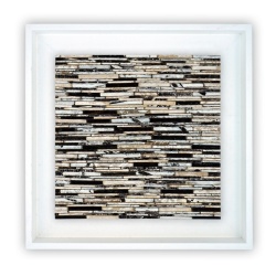 Panou decorativ lemn, Tec, Besar White