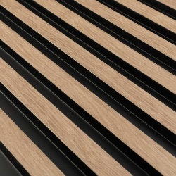 Panou riflaj decorativ 3D Vasco, Oak Gold, 11.7x2.1x270 cm