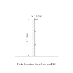Plinta polimer rigid, Manavi, S23-13x1.2x200 cm - Img 2