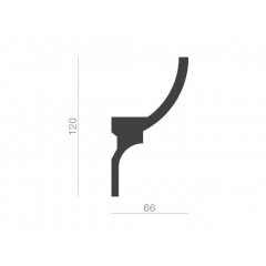 Profil pentru banda LED din poliuretan KF714 - 12x6.6x200 cm - Img 2