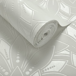 Tapet, Astoria, Ivory Cream Luxury Flock, 1838 Wallcoverings, 5.3mp / rola - Img 2