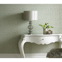 Tapet Brodsworth, Seafoam Green Luxury Patterned, 1838 Wallcoverings, 5.3mp / rola - Img 1