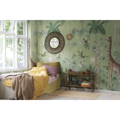 Tapet Giraffe's Stroll, Emerald, Rebel Walls - Img 3