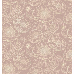 Tapet Golden Poppy, Dusty Pink, Rebel Walls - Img 2