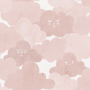 Tapet Happy Clouds, Pink, Rebel Walls, 5 mp / rola - Img 2