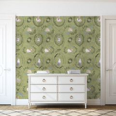 Tapet Hare medallion green, VLAdiLA - Img 1