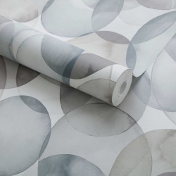 Tapet, Honesty, Pebble Grey Luxury Geometric, 1838 Wallcoverings, 5.3mp / rola - Img 2