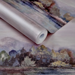 Tapet, Lakeside, Sunset Pink Luxury Landscape, 1838 Wallcoverings, 5.3mp / rola - Img 2