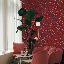 Tapet lavabil Funky Leopard, Red, TresTintas 5mp / rola - Img 4