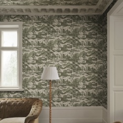 Tapet lavabil, Lake Como, Forest Green, Sandberg, 5.3mp / rola