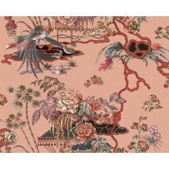 Tapet lavabil Sacred Pheasants, Rose, Coordonne 5mp / rola - Img 2