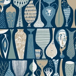 Tapet lavabil, Stig Lindberg Pottery 1759, 5.3mp / rola - Img 1