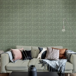 Tapet personalizabil Small Birch Bark Braids, Forest Green, Rebel Walls, 5 mp / rola