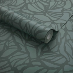 Tapet, Purity, Forest Green Luxury Patterned, 1838 Wallcoverings, 5.3mp / rola - Img 2