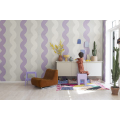 Tapet Wobbly, Lilac, Rebel Walls - Img 1
