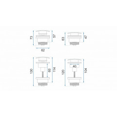 Ventil lavoar Click-Clack universal negru periat Rea Old - Img 4