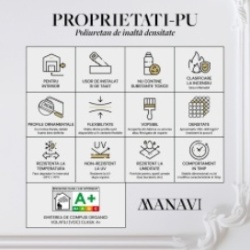 Chenar din poliuretan, Manavi, CR810C - 14.5x1.8x14.5 cm - Img 7