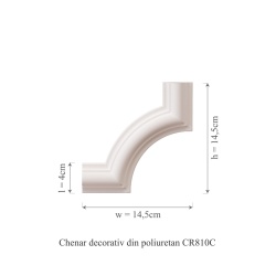 Chenar din poliuretan, Manavi, CR810C - 14.5x1.8x14.5 cm - Img 2