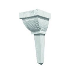 Consola decorativa din poliuretan, alb, modern, E046W - 14x13x31 cm - Img 2