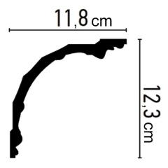 Cornisa decorativa flex C793F - 12.3x11.8x200 cm - Img 2