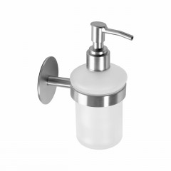 Dozator sapun lichid Rea 322217 finisaj alb - nichel - Img 1