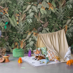 Fototapet, 3D Mischievous Tigers, Lush, Rebel Walls - Img 3
