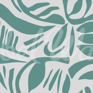 Fototapet, Abstract Leafs, Turquoise, Rebel Walls - Img 2