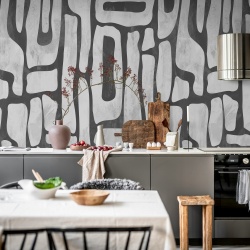 Fototapet, Aesthetic Shapes, Gray, Rebel Walls - Img 3