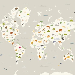 Fototapet Animal Map, Cloud, Coordonne