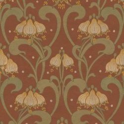 Fototapet, Art Nouveau Flower, Red, Rebel Walls - Img 2