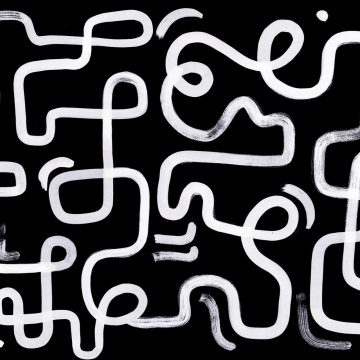 Fototapet, Artzy Path, Black, Rebel Walls - Img 2