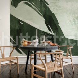 Fototapet, Artzy Stripes, Green, Rebel Walls - Img 3