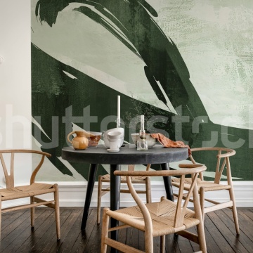 Fototapet, Artzy Stripes, Green, Rebel Walls - Img 3