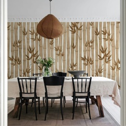 Fototapet, Bamboo Forest, Brown, Rebel Walls - Img 3