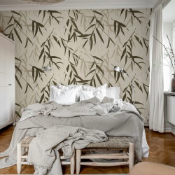 Fototapet, Bamboo Jungle, Brown, Rebel Walls