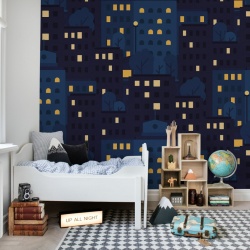 Fototapet, Big City, Midnight, Rebel Walls