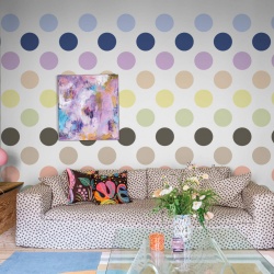 Fototapet, Big Dots, Pastel, Rebel Walls - Img 6