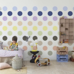Fototapet, Big Dots, Pastel, Rebel Walls - Img 4
