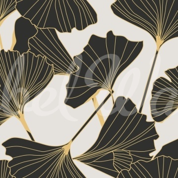 Fototapet, Big Ginko, Black & White, Rebel Walls - Img 2